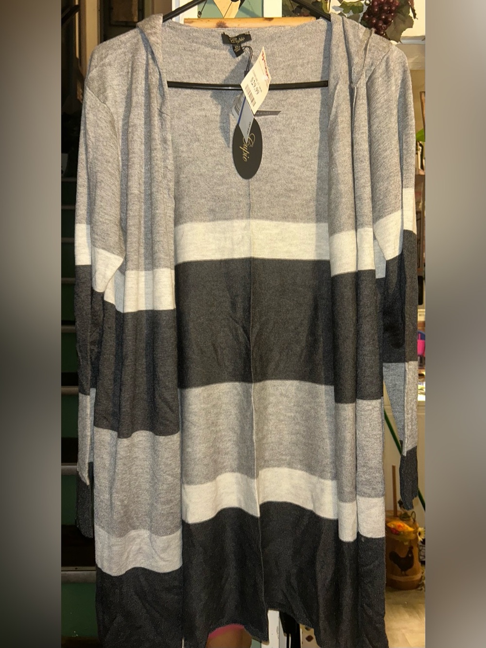 Gray cardigan